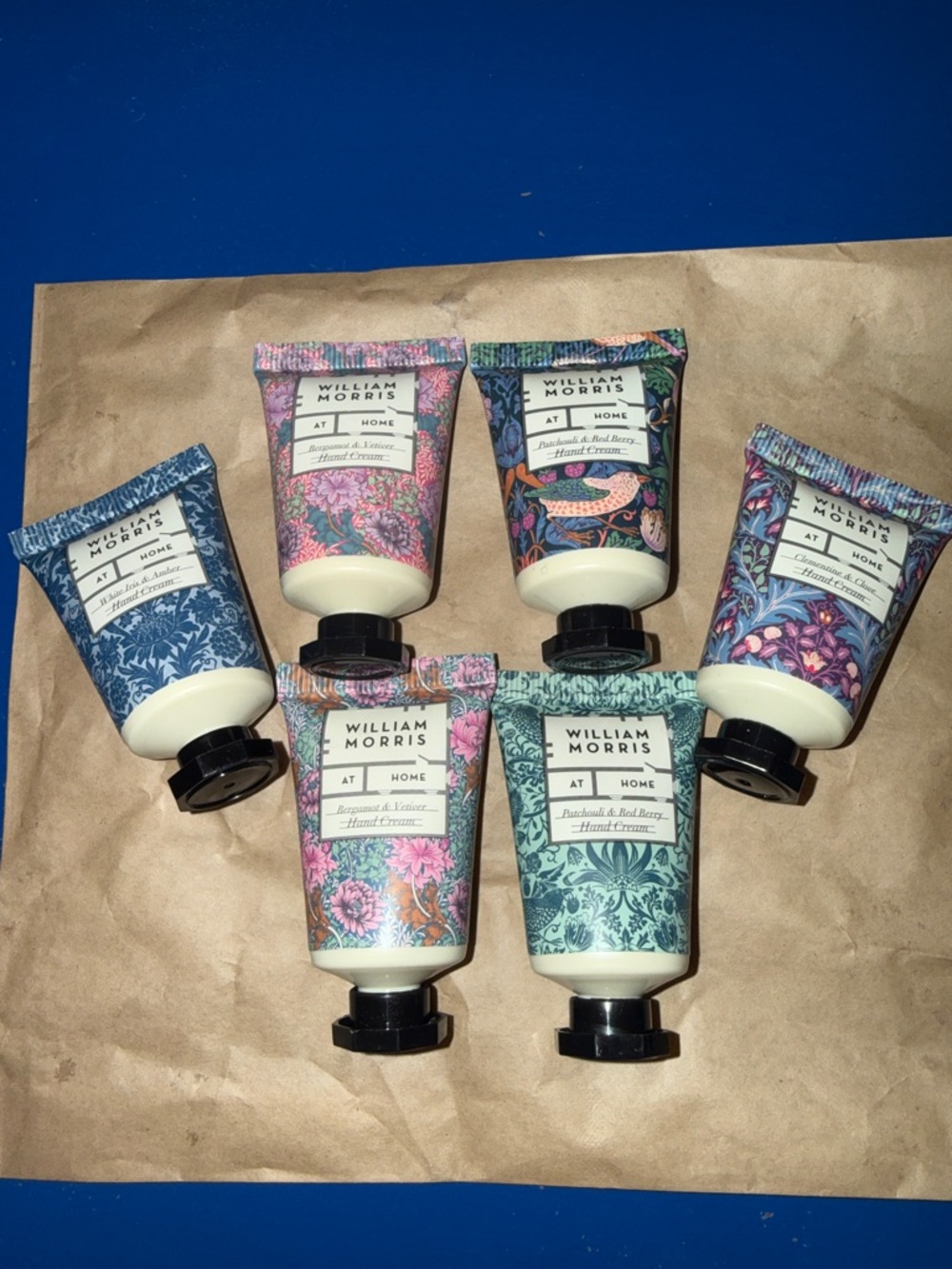 William Morris Luxury Hand Cream Gift Set 6pc Travel Size